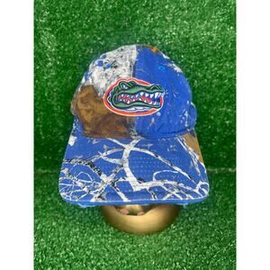 Florida Gators Hat Cap Mens Blue Camouflage Embroidered Logo NCAA College Y2K